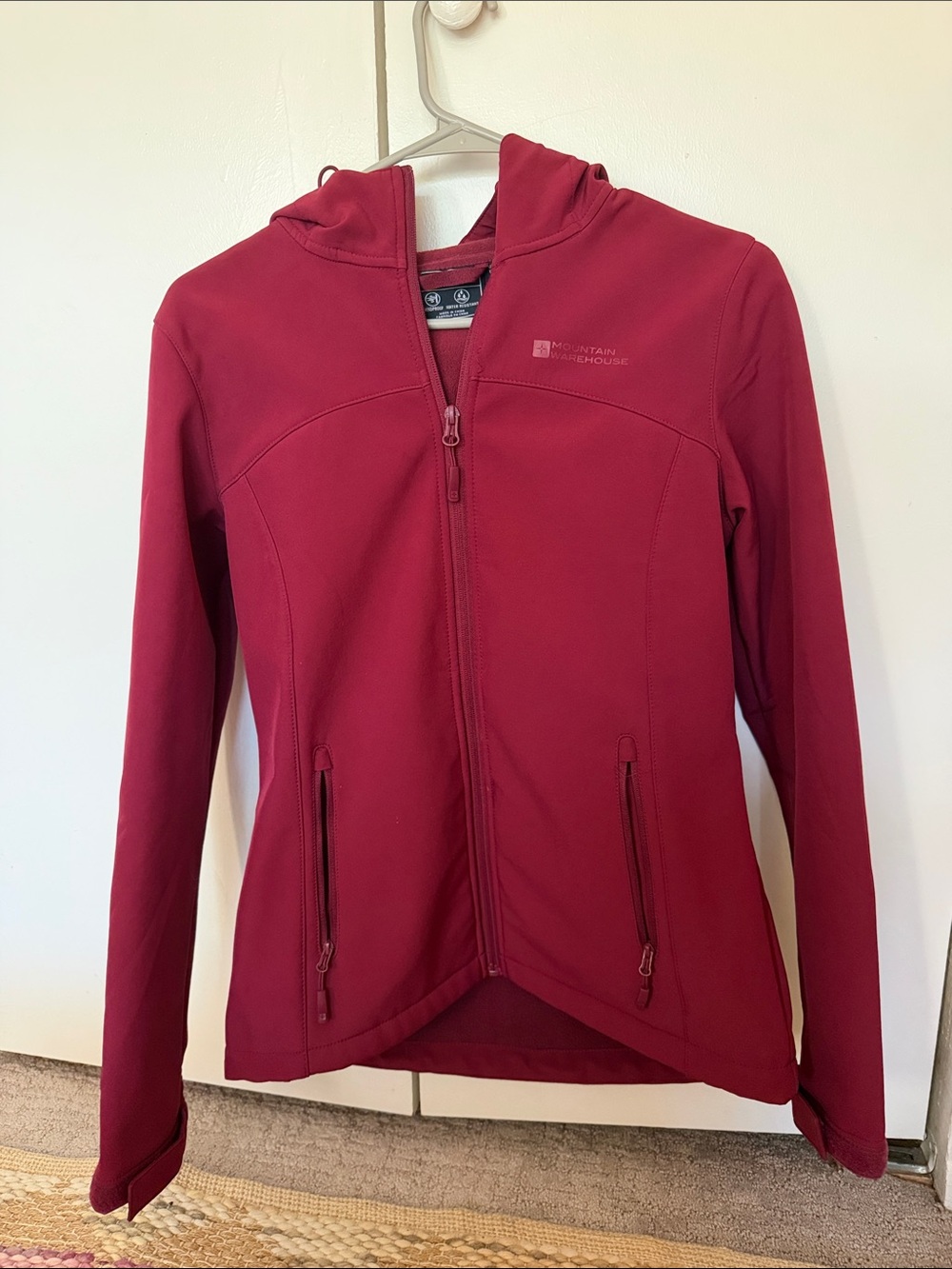 Mountain Warehouse Women's Hooded Utility Jacket in Burgundy
